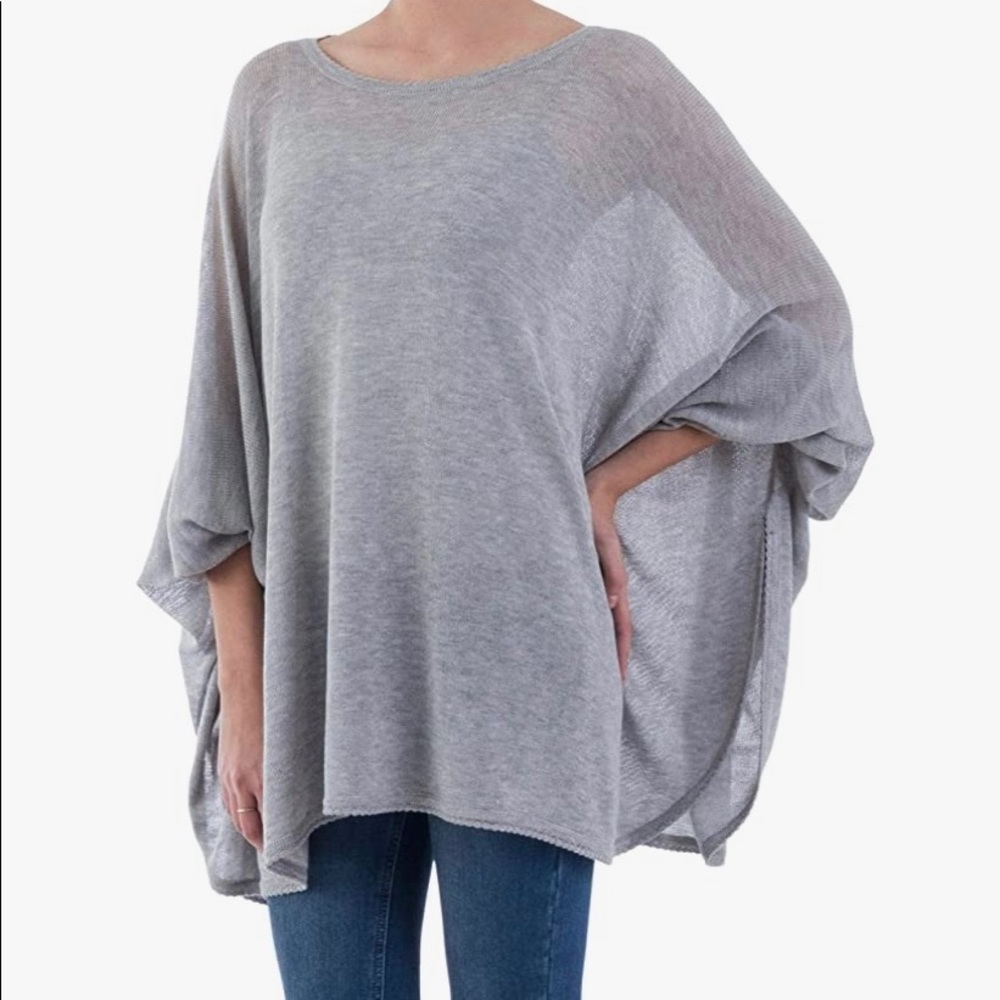Novice Gray Knit Bohemian Drape Sweater - Picture 2 of 7